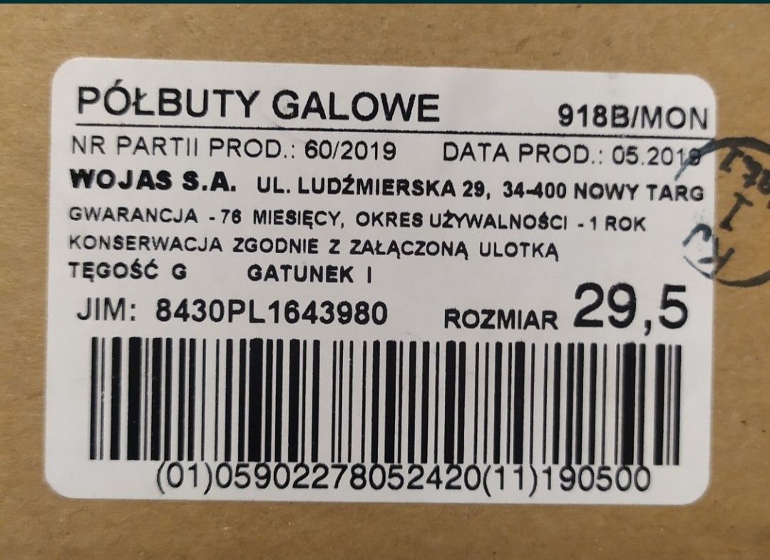 Półbuty galowe 918B/MON