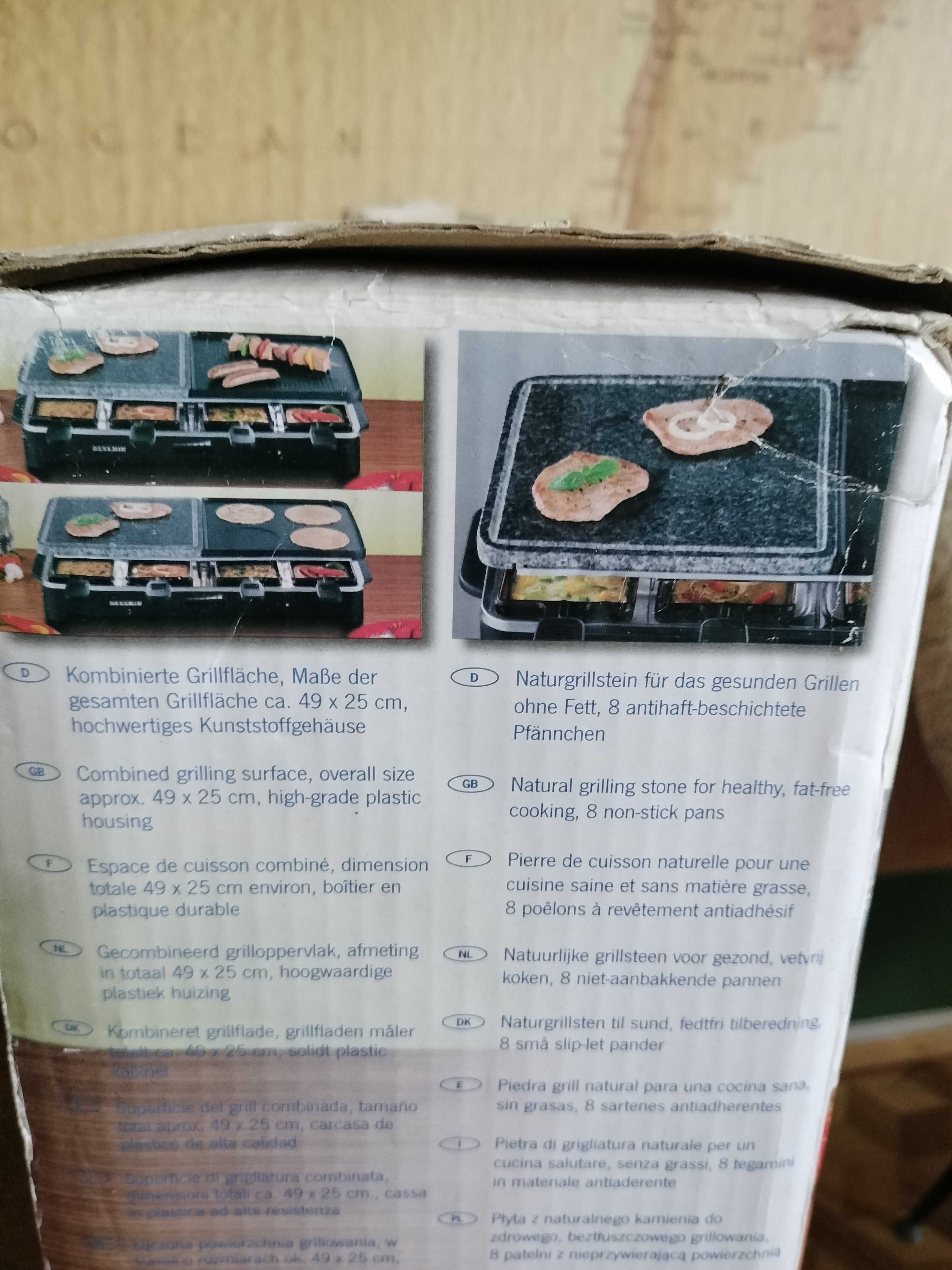 Severin RG 9645 grill elektryczny Raclette z płytą kamienną