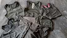 Zestaw sportowy damski top legginsy puma new balance XS S