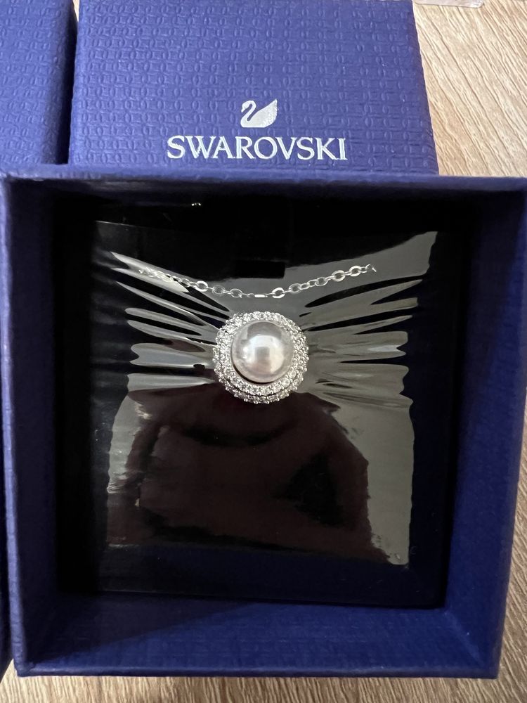 Naszyjnik swarovski perła kryształki swarovskiego biżuteria święta