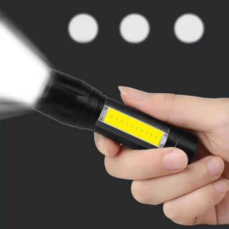 LED-ліхтар LED фонарик zoom. З акумулятором. USB. Портативний