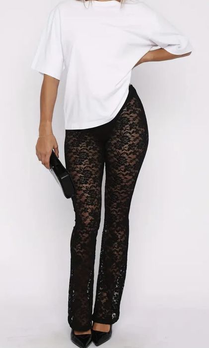 Spodnie ażurowe koronkowe