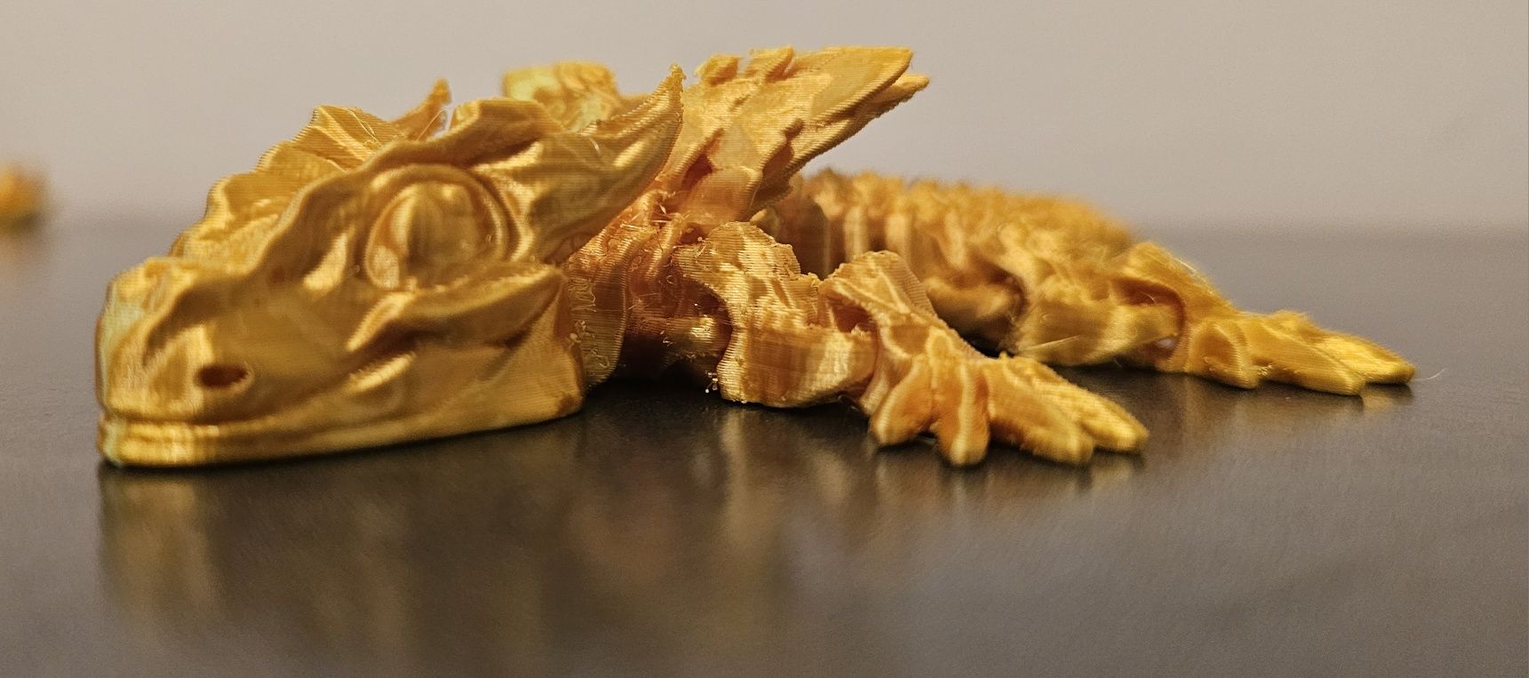 Golden Gecko złota jaszczurka mini dragon 17cm
