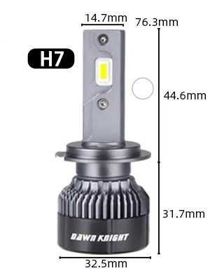 DawnKnight K5C Mini H1 H4 H7 HB3 4300/6000K Топовые LED лампы K7C K8C