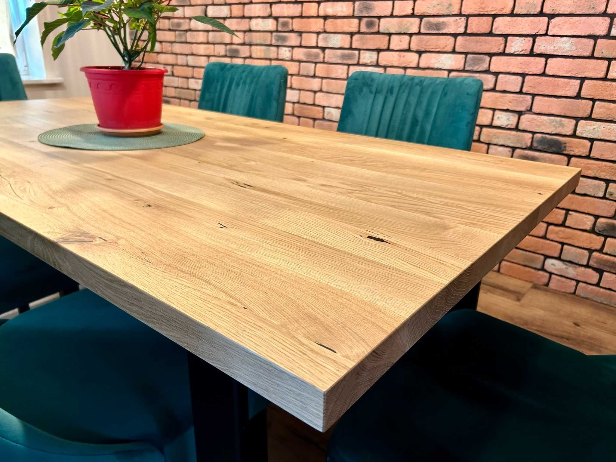 Stół dębowy loft 200x90 cm – dostępny od ręki!