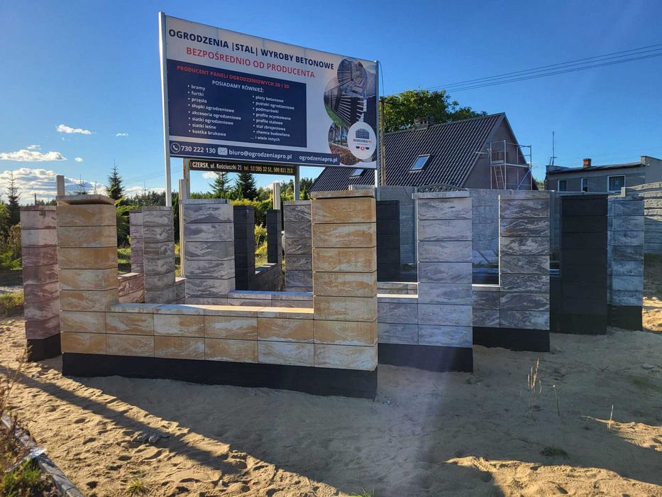 Pustaki ogrodzeniowe/Styrobud/Fronty/Ogrodzenia/ Panele 3D/2D