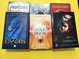 Vários Livros:Crepúsculo, Hush, Hush, As profecias de Nostradamus etc