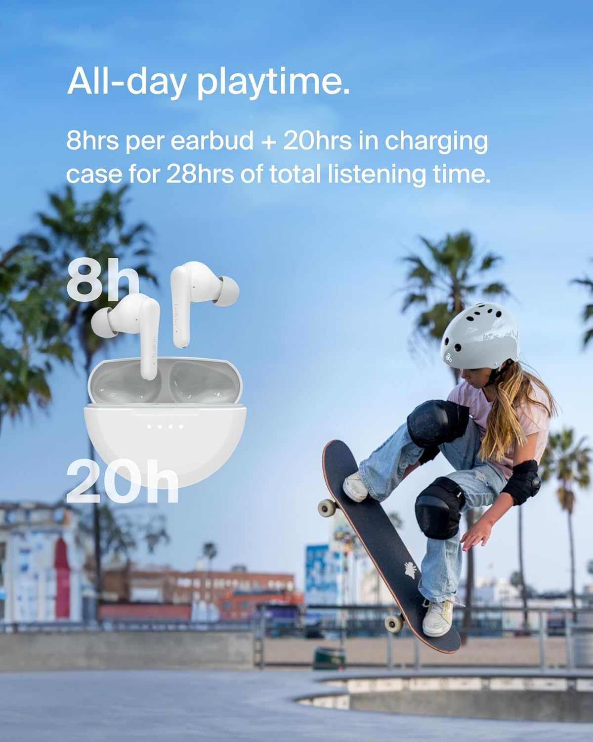 Belkin SoundForm Nano 2 Słuchawki bezprzewodowe douszne dla dzieci