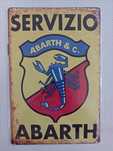 Placas decorativas em chapa abarth e Datsun
