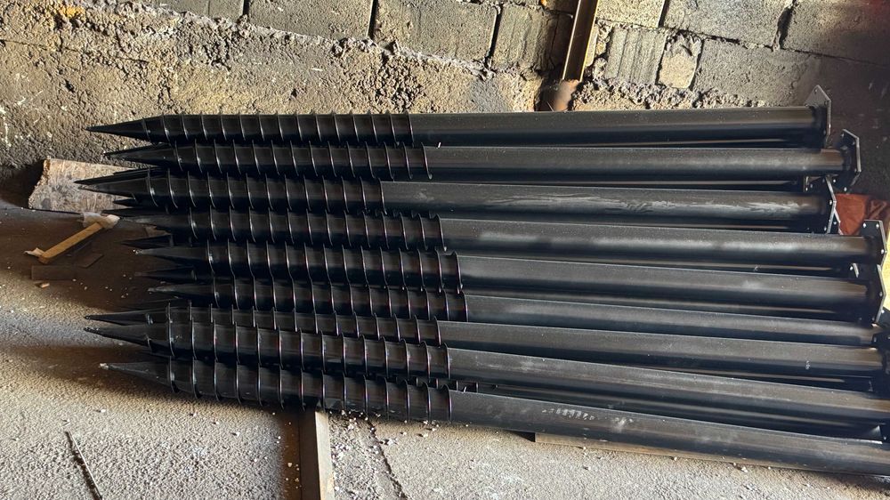 Геопалі геошурупи + свайный фундамент • установка винтовых свай