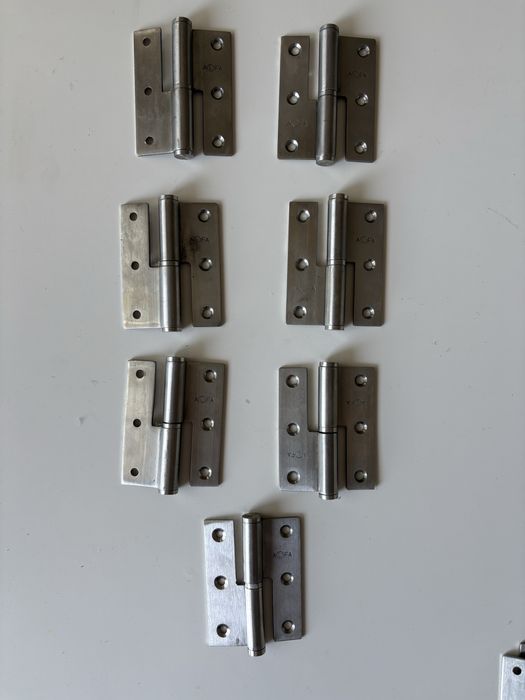 7 dobradiças em inox