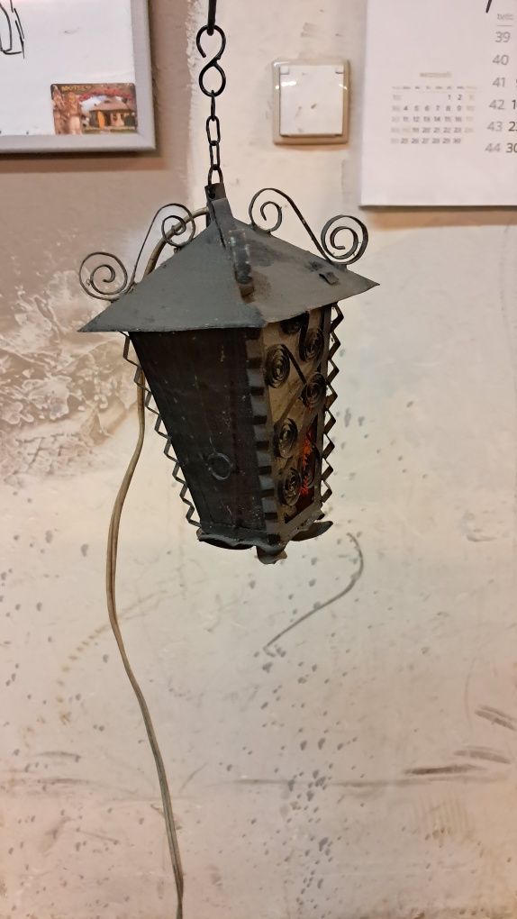 Lampa wisząca rècznie robiona PRL
