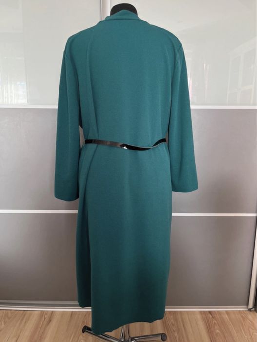 Sukienka butelkowa zieleń midi świąteczna na sesje