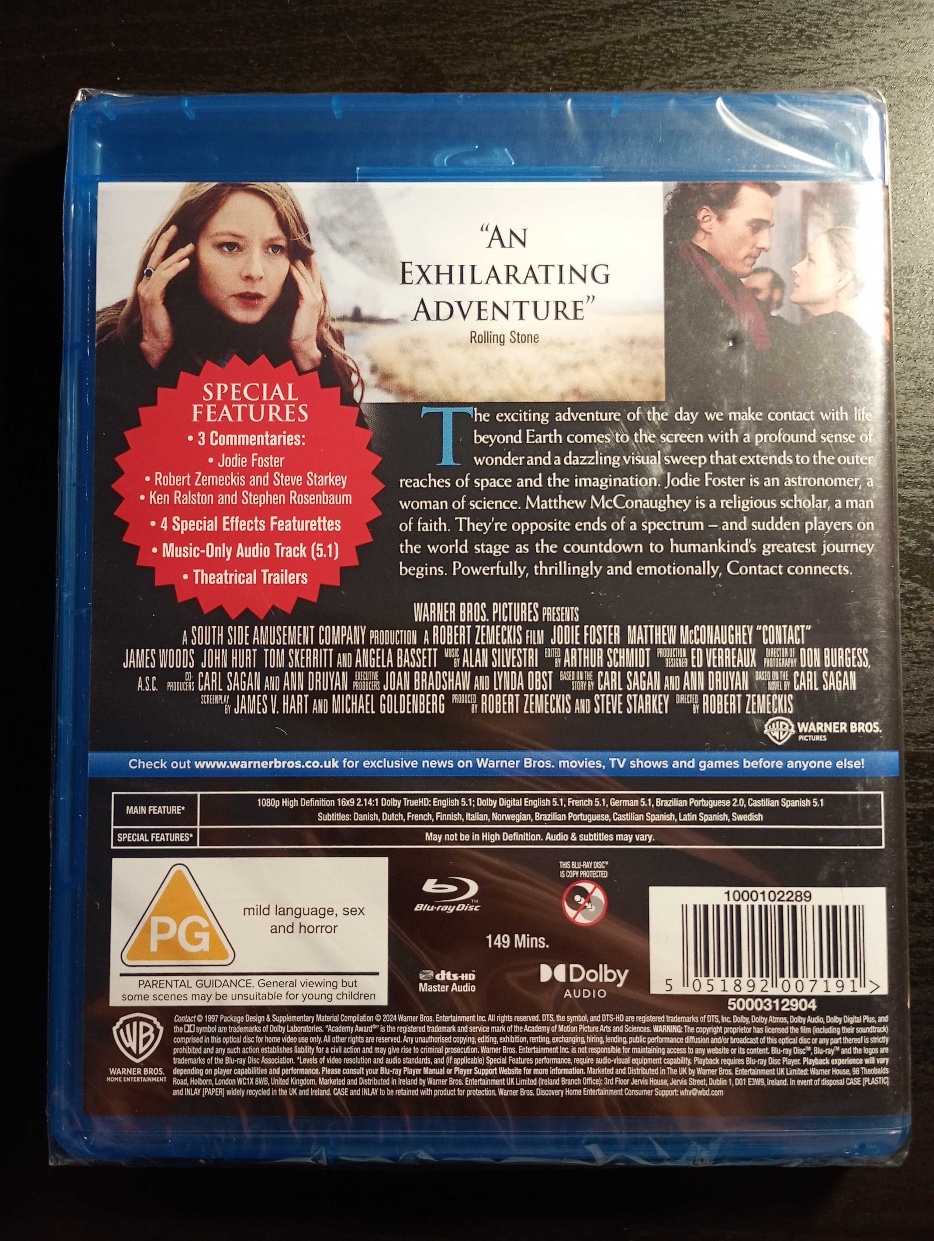 Contact Kontakt Blu-Ray Jodie Foster Matthew McConaughey