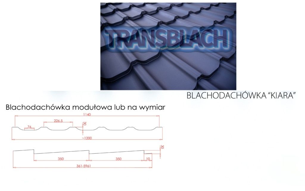 Blachodachówka modułowa antracyt mat (RAL7016]