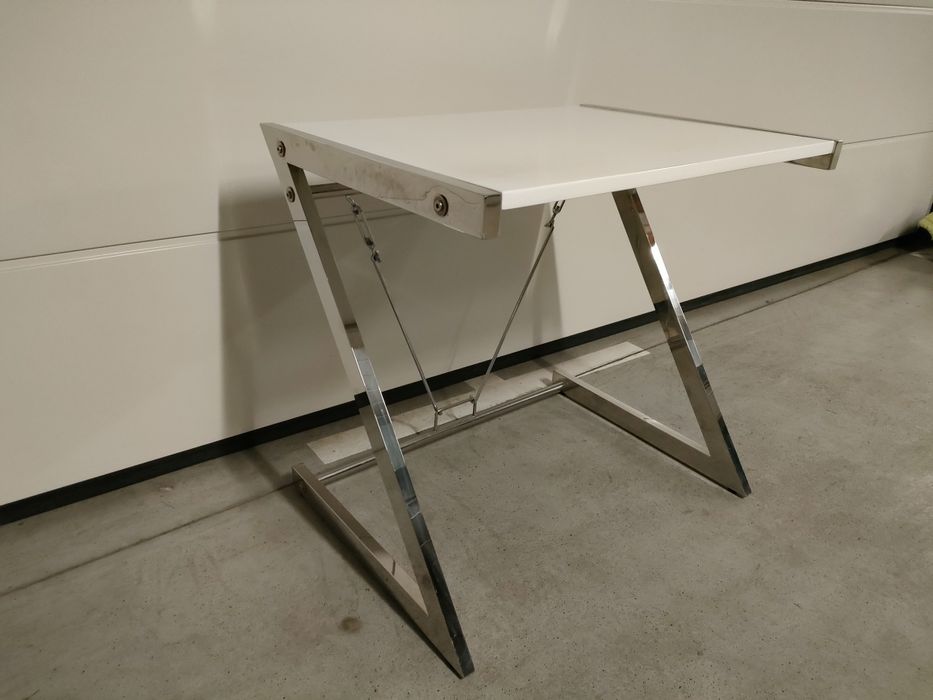 Biurko białe chrom unique z-line