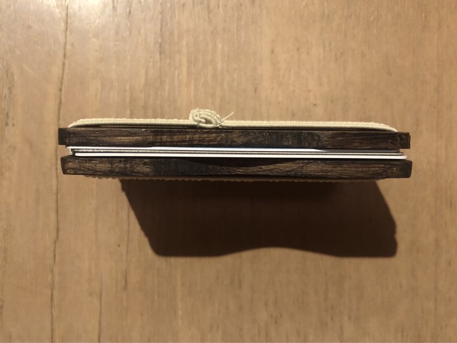 Drewniane etui / portfel na karty