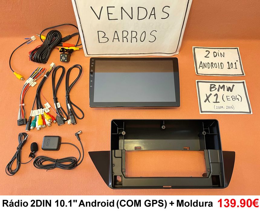 (NOVO) Rádio 2DIN • BMW X3 (E83) • BMW X1 (E84) • Android GPS [4+32GB]