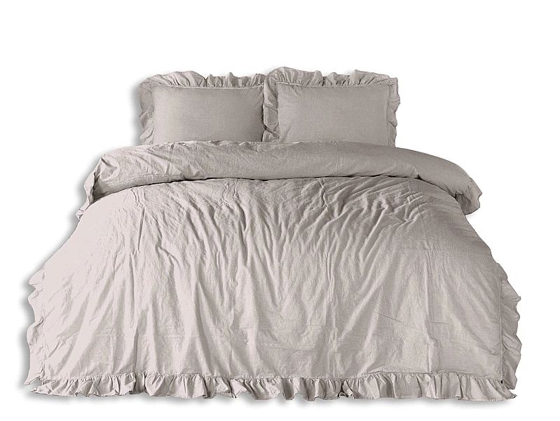 Pościel bawełniana NATURAL CREAM/200x220(P) STONEWASHED
