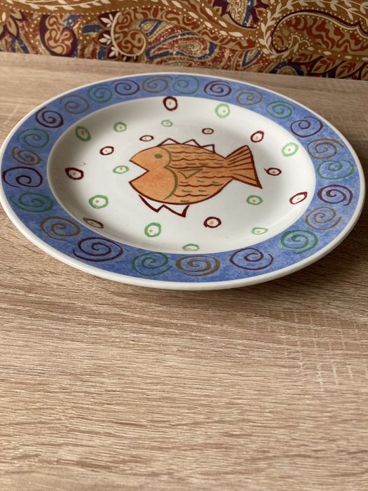 Porcelana kolorowa talerz plaski/gleboki kolekcja cc England