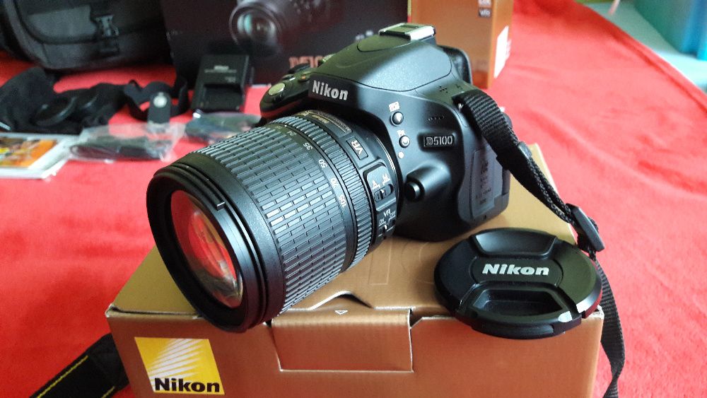 Aparat cyfrowy lustrzanka Nikon D5100 + OBIEKTYW + akcesoria