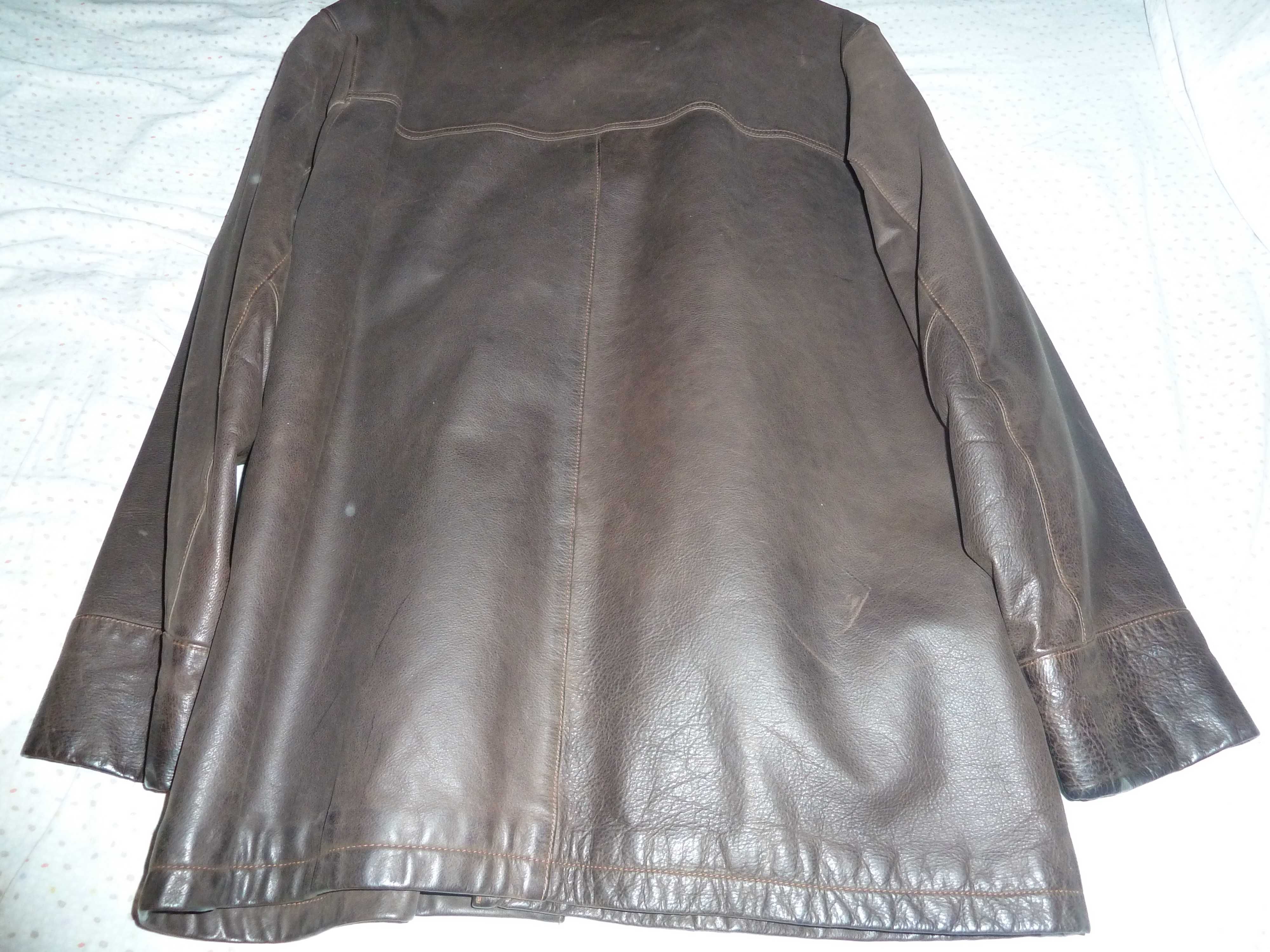 Casaco usado de pele castanha NB Collection XL