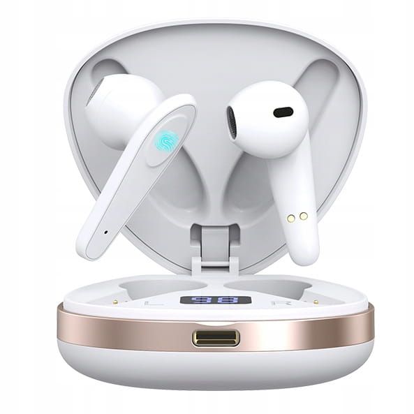 Słuchawki bezprzewodowe LOGIT X19 White z etui i powerbankiem