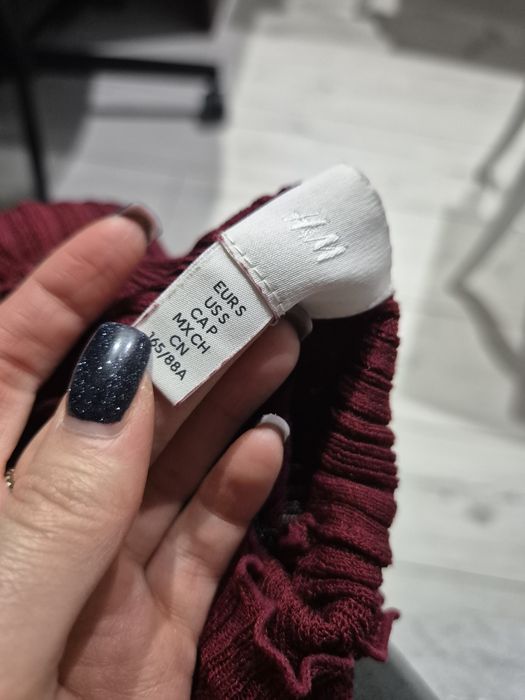 Bordowa bluzka h&m