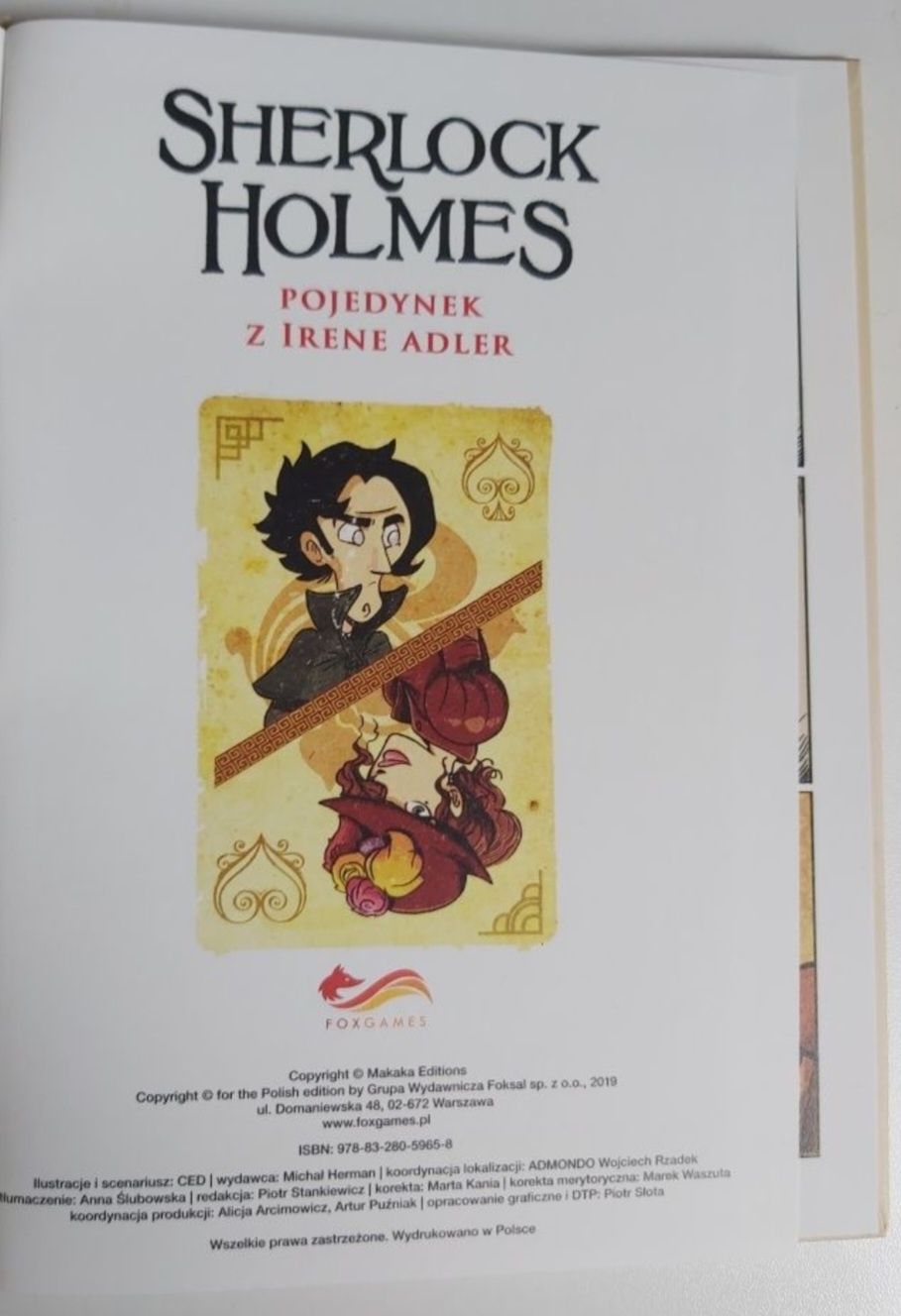 Sherlock Holmes. Pojedynek z Irene Adler. Komiks paragrafowy