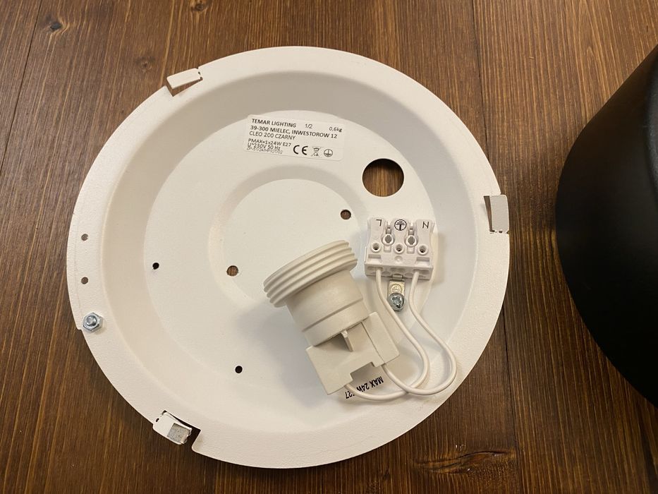 Lampa sufitowa Plafon CLEO 200 E27 czarny 20cm