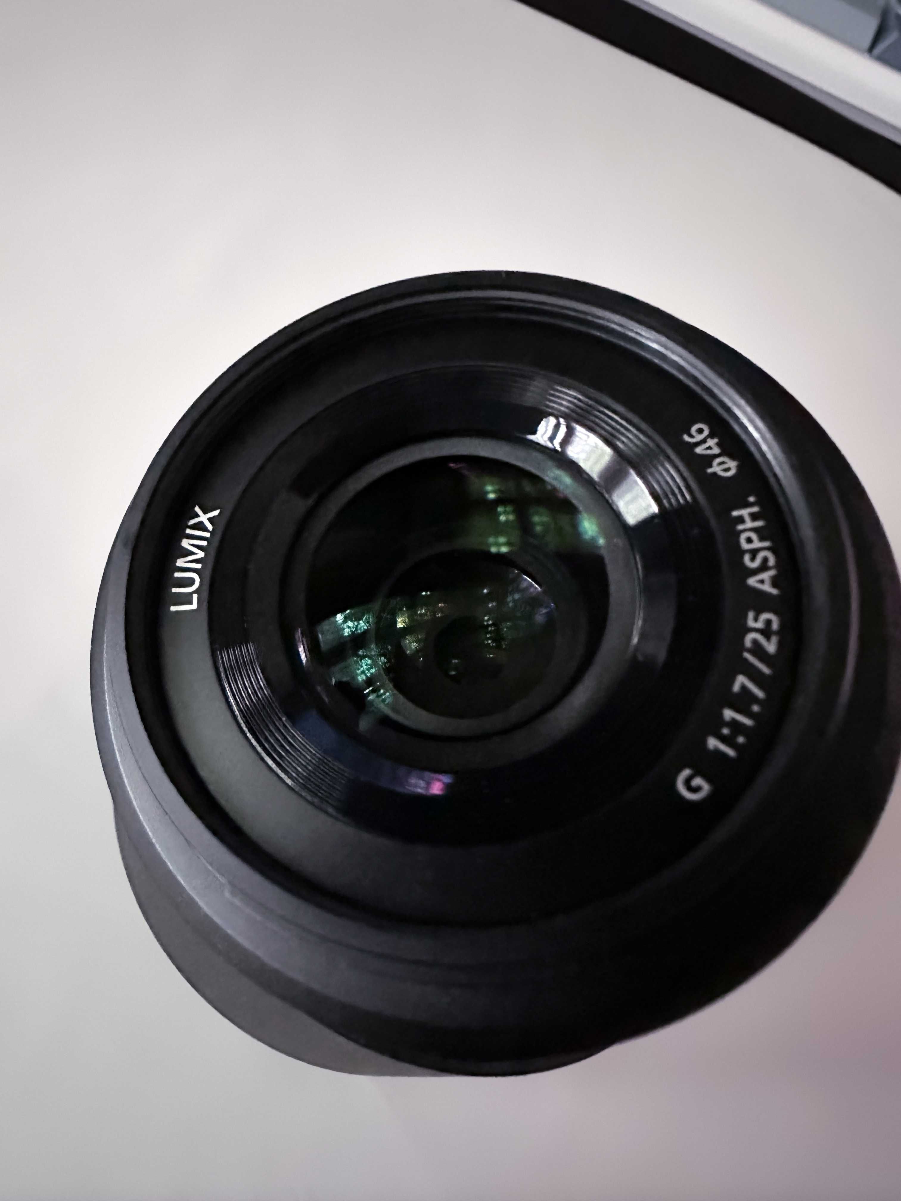Panasonic LUMIX G 25 mm f/1.7 Obiektyw prawie nieużywany, jak nowy.