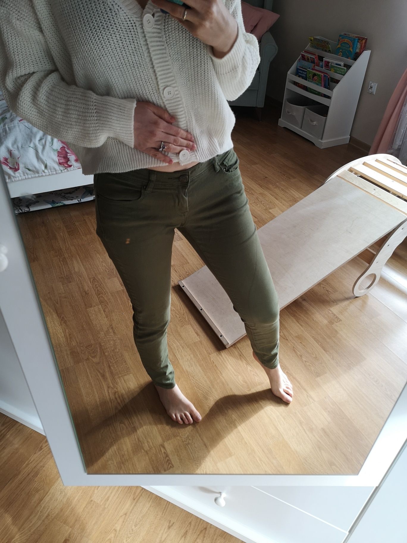 Spodnie jeans khaki rozmiar M