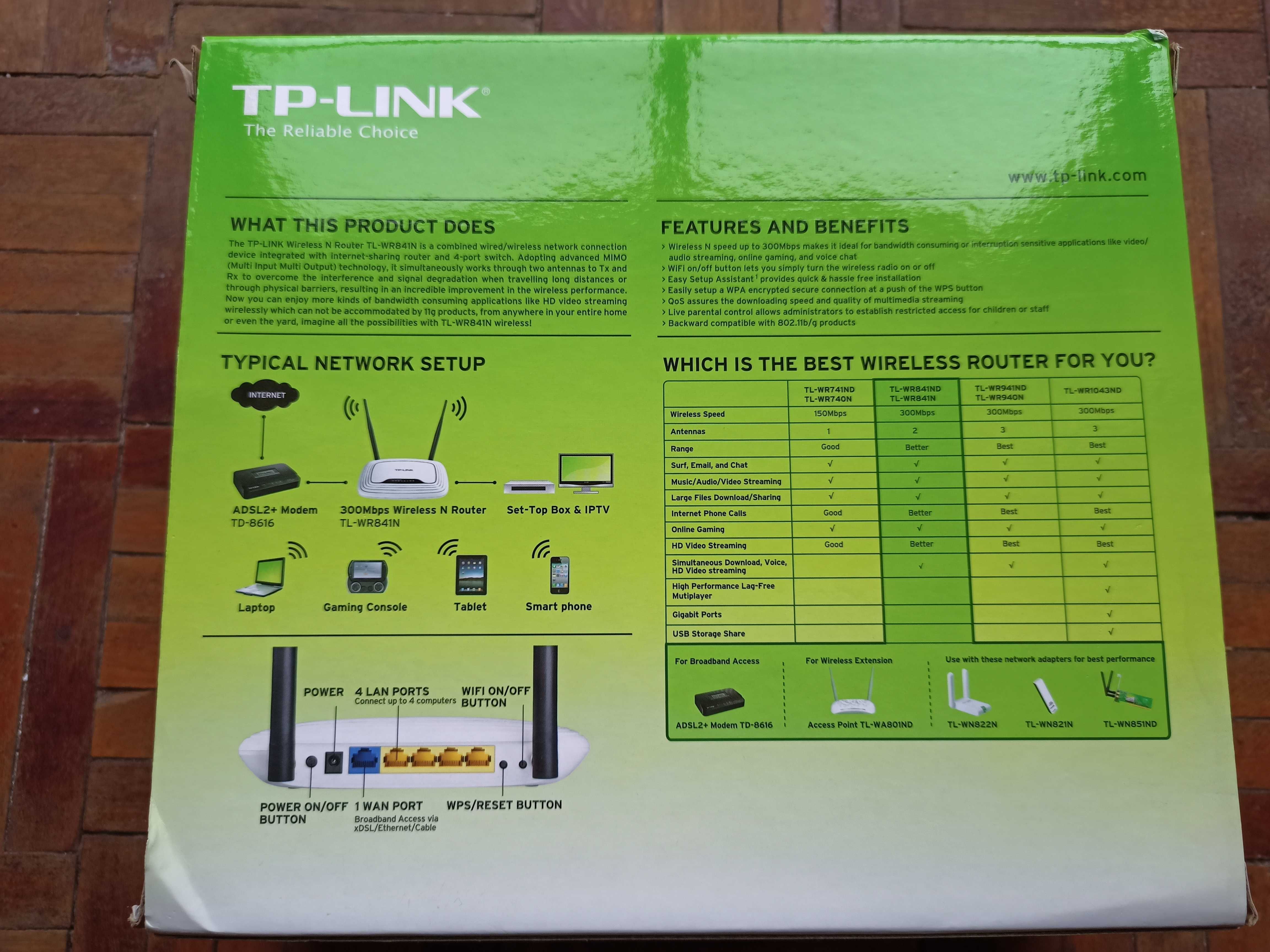 Router Wireless TP LINK TL WR841N