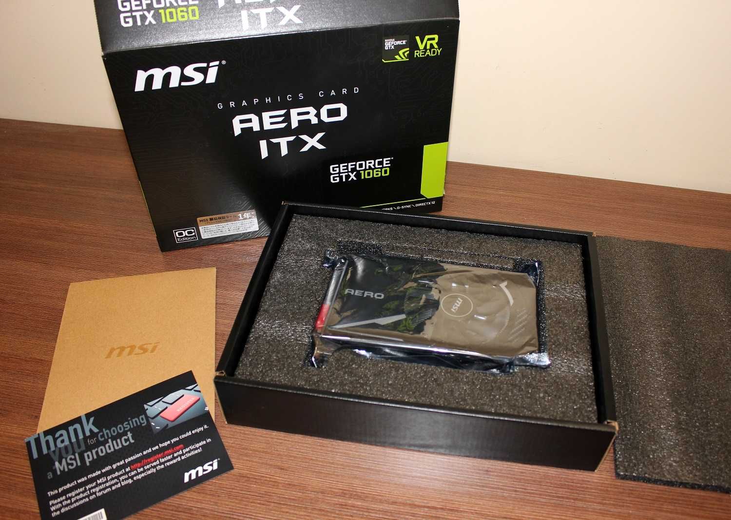 Видеокарта MSI GeForce GTX 1060 AERO ITX OC 6GB GDDR5 (192bit)