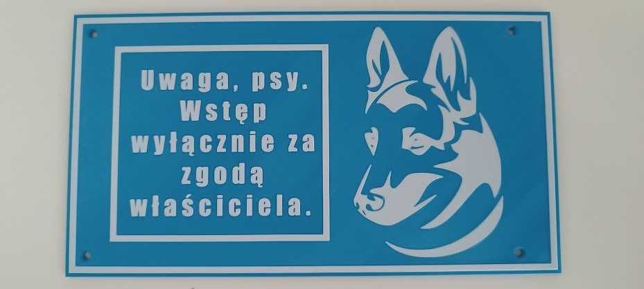 Tabliczka - Uwaga Psy