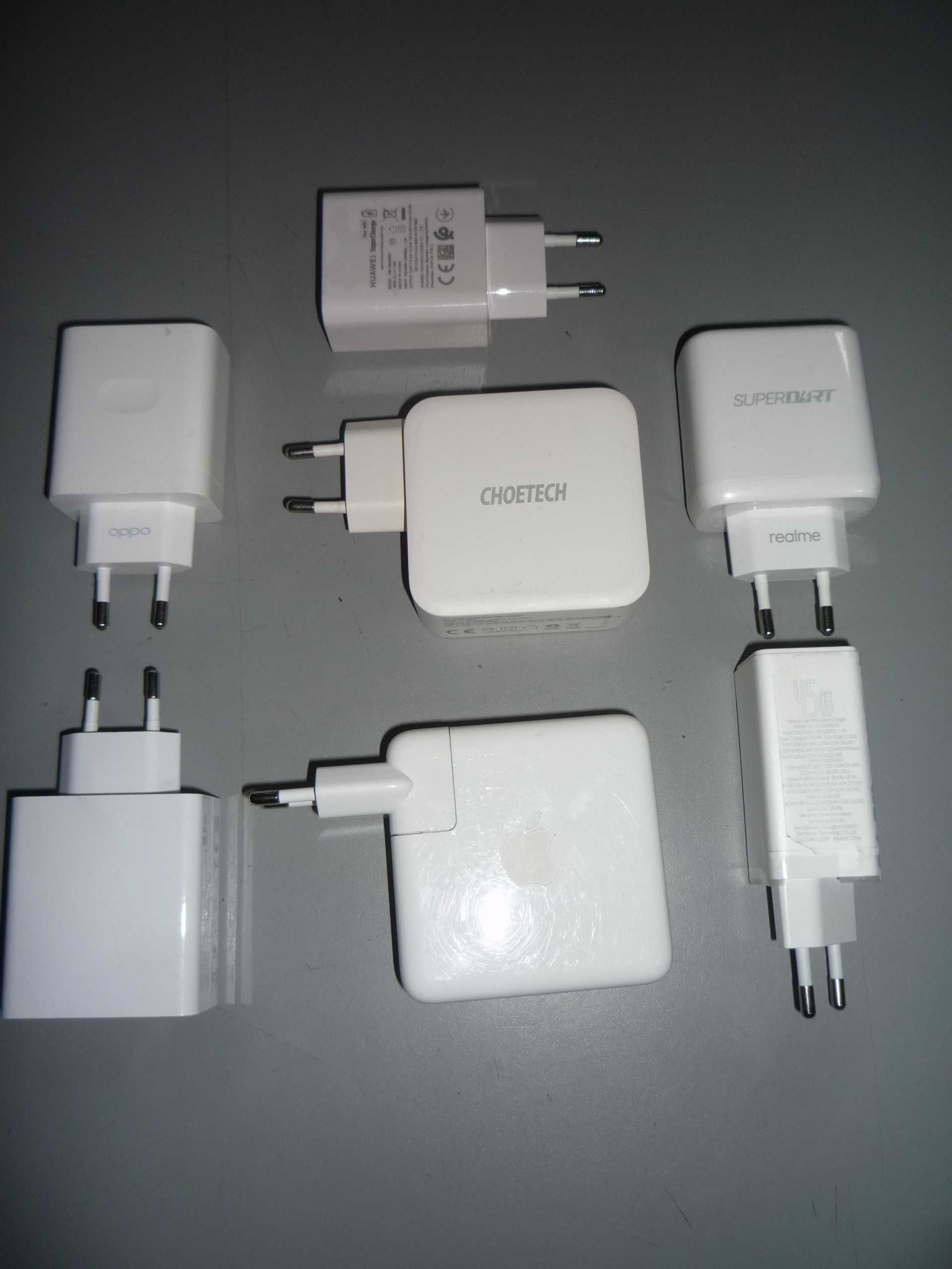 Ładowarki do telefonów 2A-3A, 5A  67W  zestaw ok 180 szt Apple,Huawei