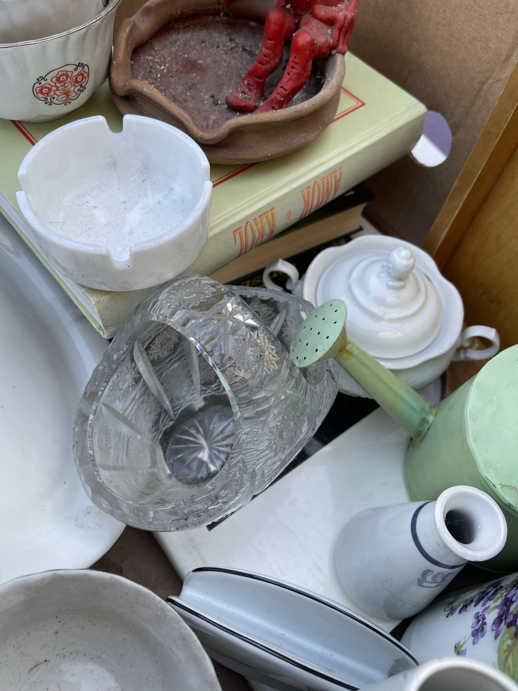 Box zestaw porcelana ceramika książki aparat 25 elementów