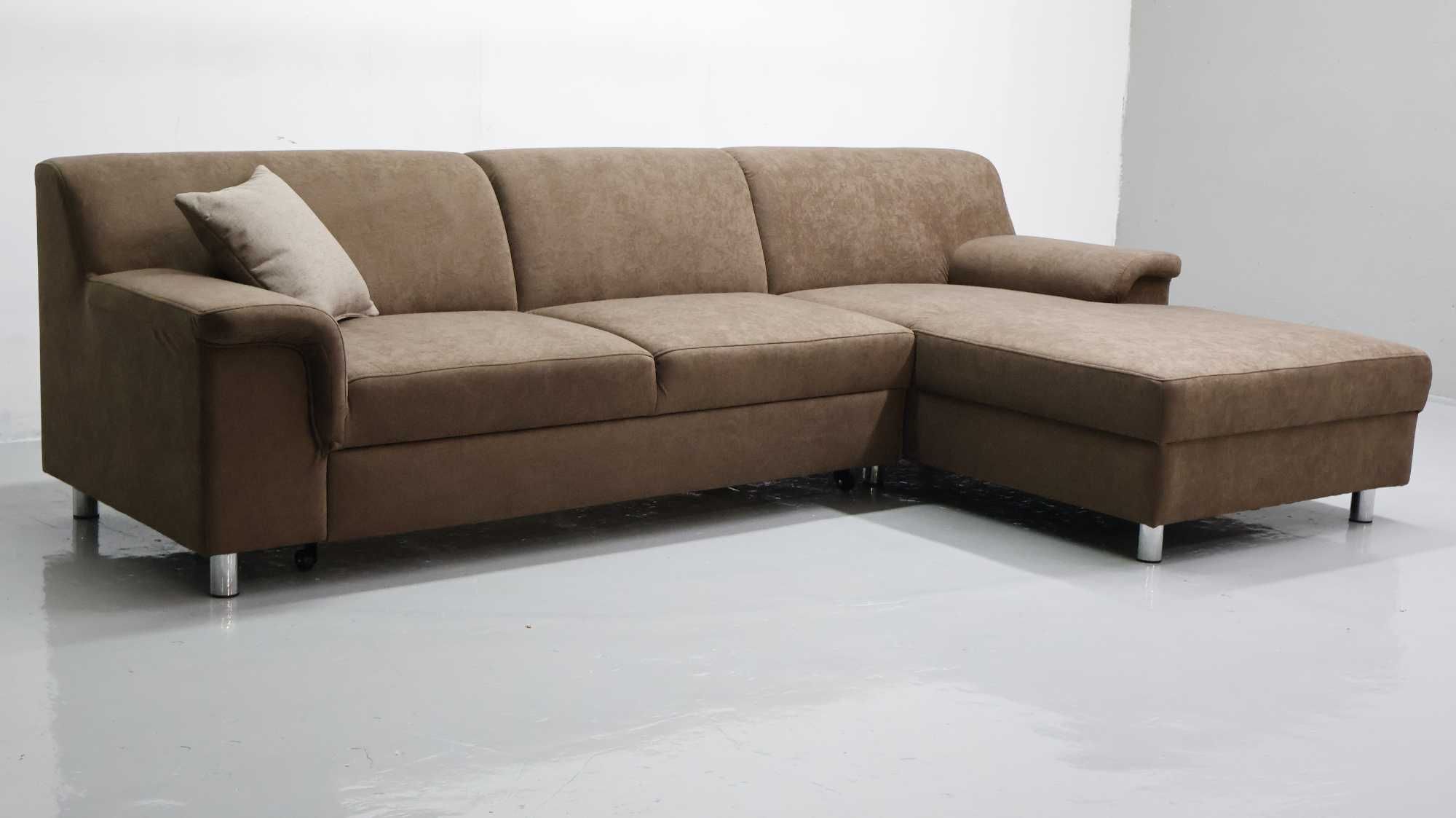 TGB Nowy narożnik funkcjA spania rogówka KANAPa SOFA brązowa tkanina