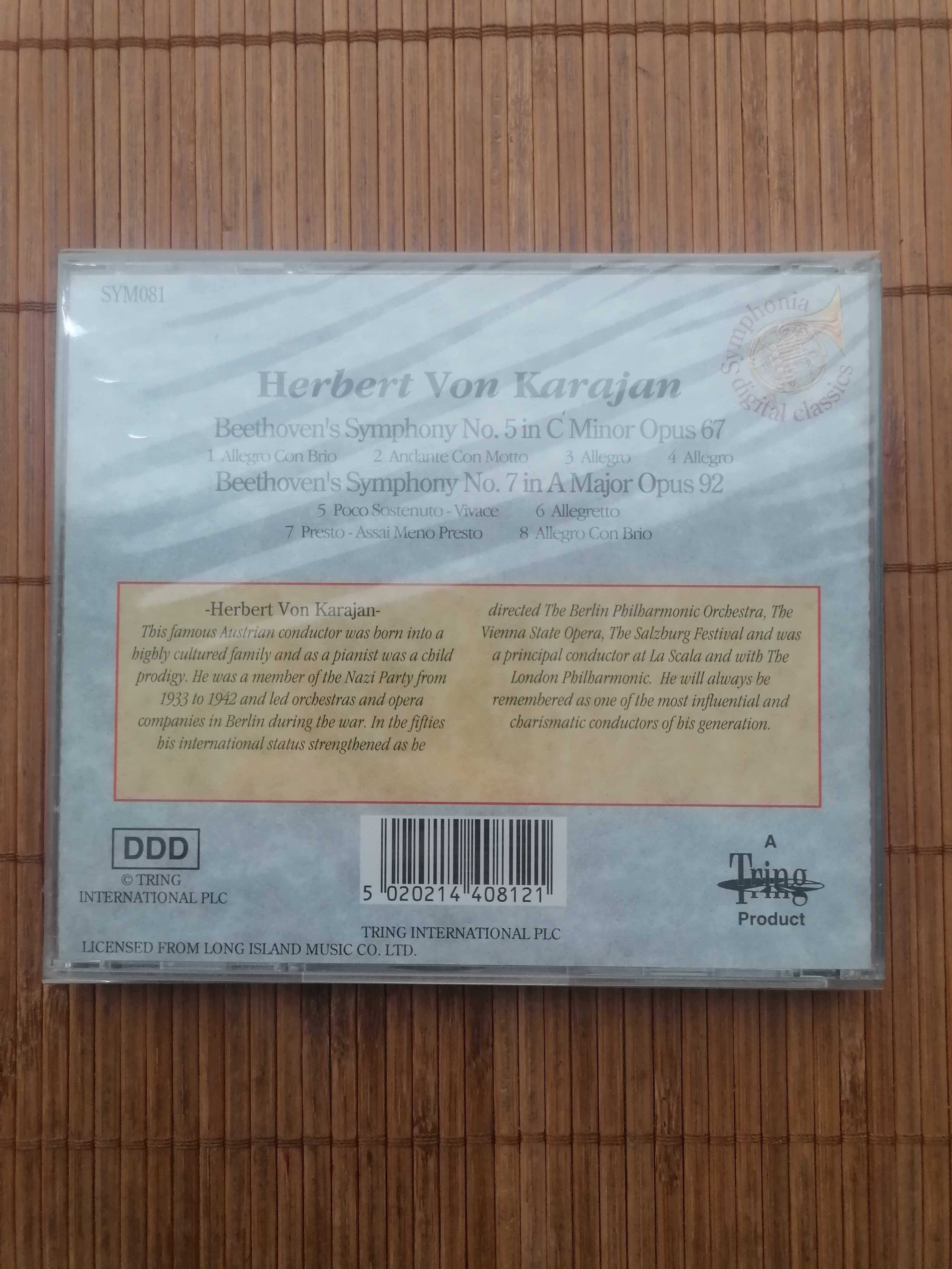 Disco CD "Herbert Von Karajan Beethoven's Symphony" Symphonia Classics