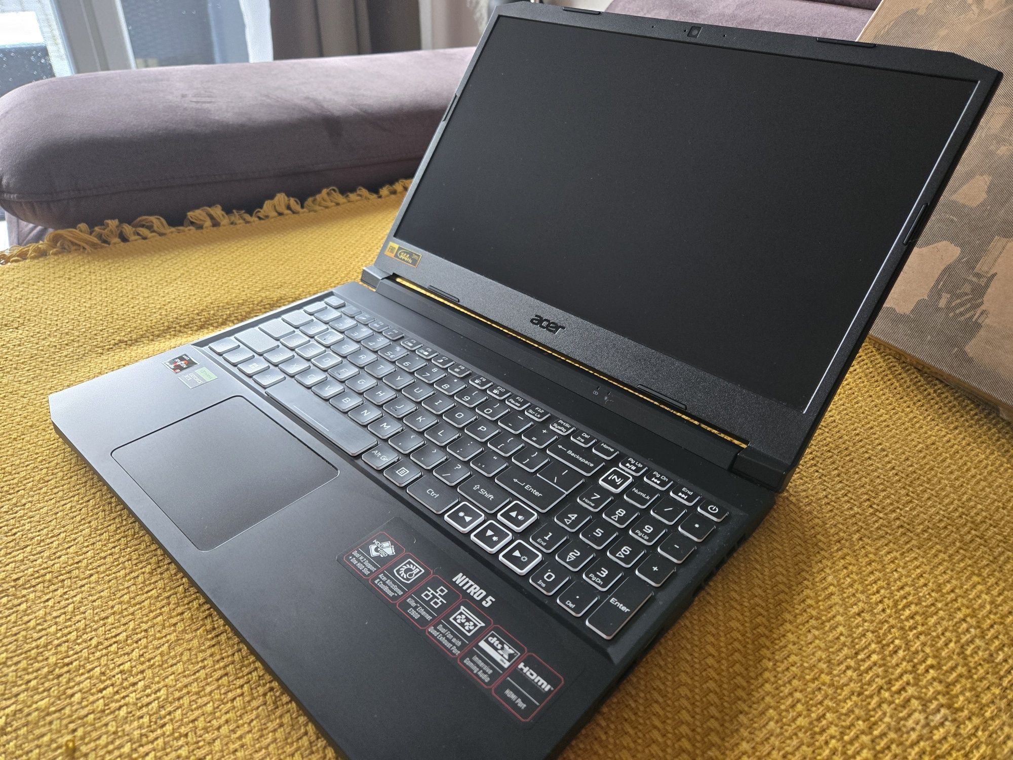 Laptop Acer nitro 5 Ryzen 9 5900 rtx3080 32GB/1TB gwarancja 11/2026