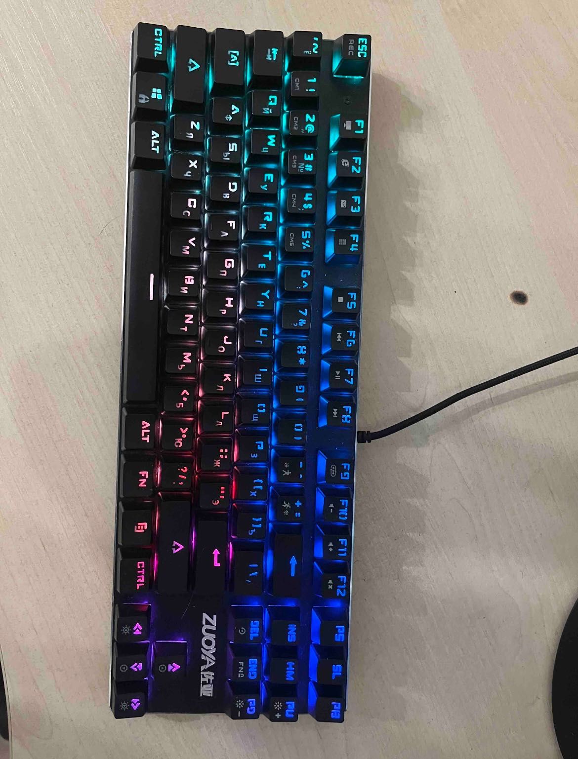 Механическая ZUOYA X51 87 с RGB-подсветкой Anti Ghosting (Blue Switch)