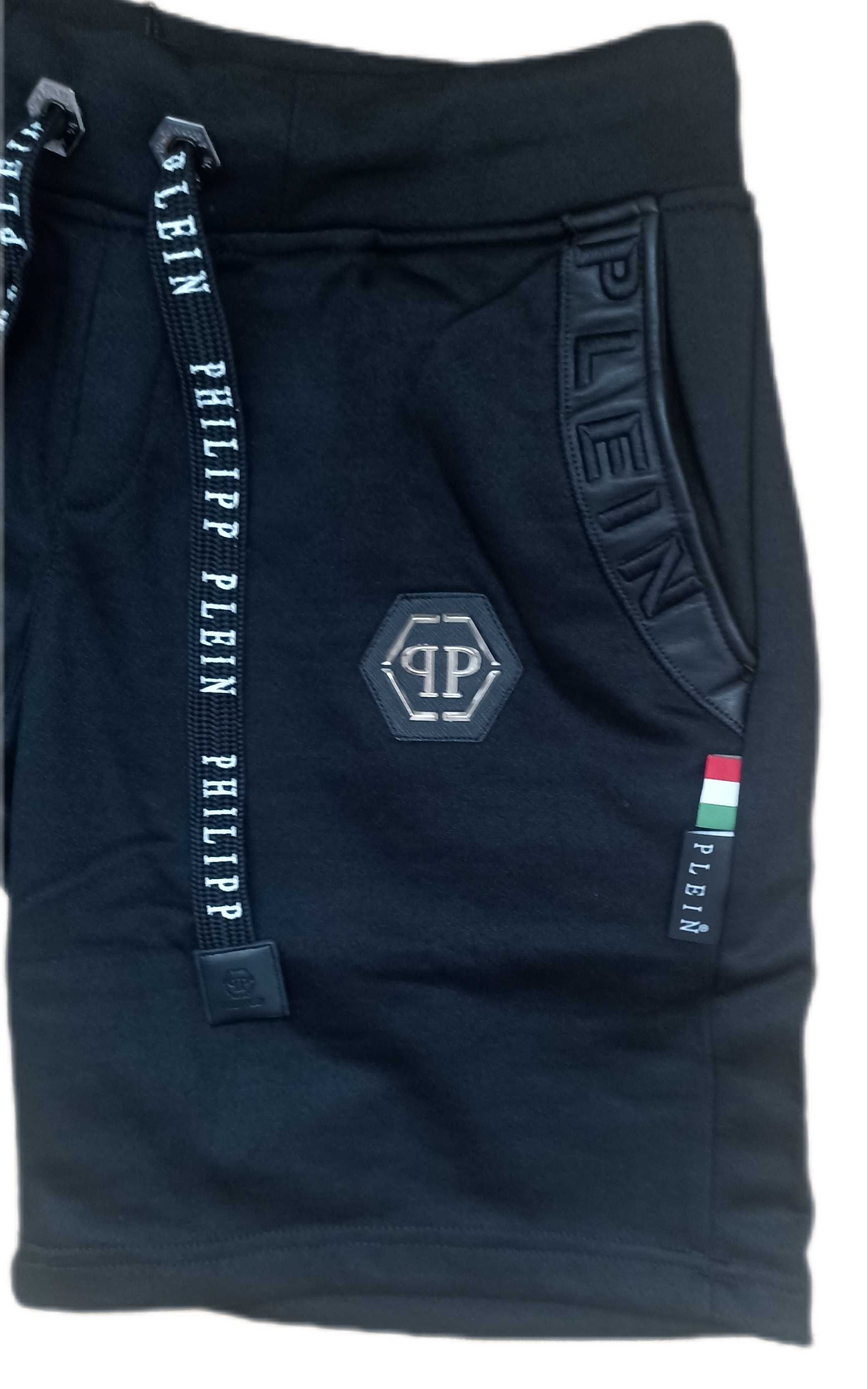 PHILIPP PLEIN Spodenki Czarne Bawełniane r.S,M,L,XXL