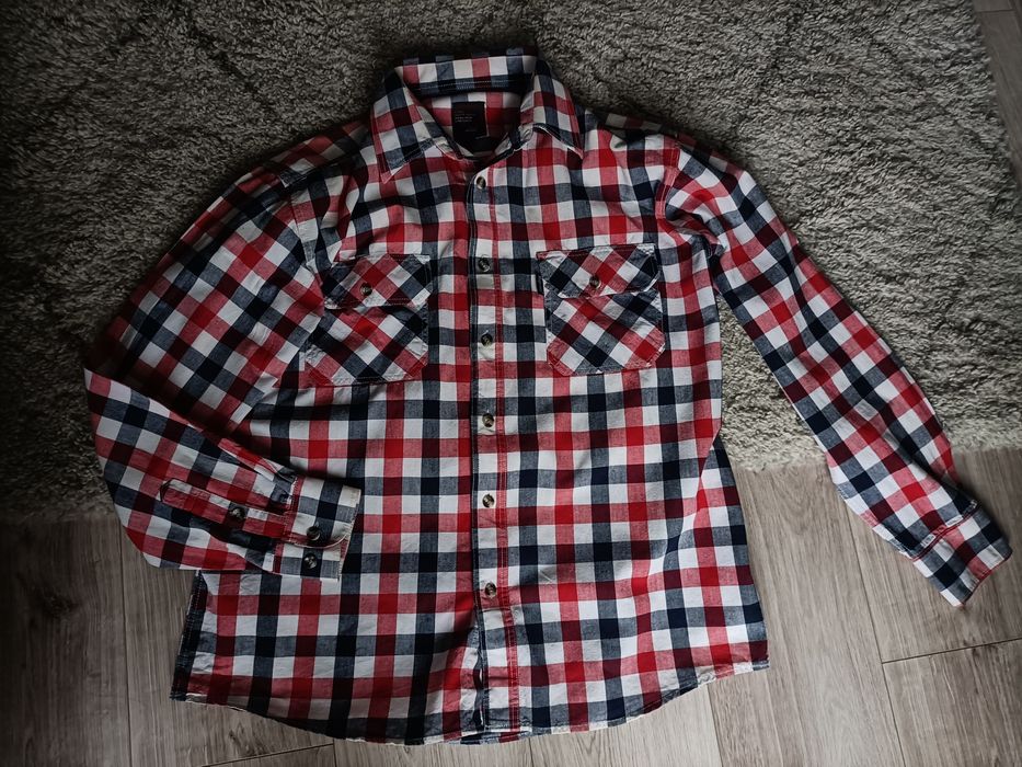 Koszula męska w kratę firma Classic Majester Fashion (L)