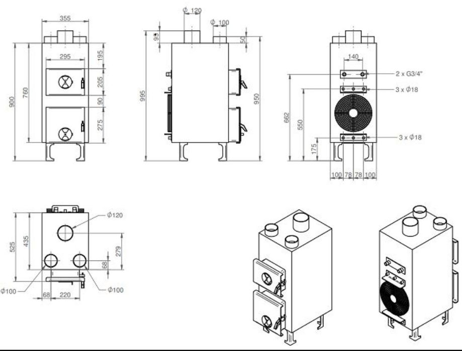 piec nadmuchowy nagrzewnica z nadmuchem koza 15kw wysyłka 24h