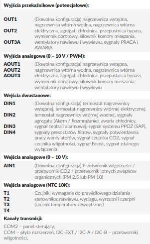 Automatyka do rekuperatora, sterownik z modułem internetowym