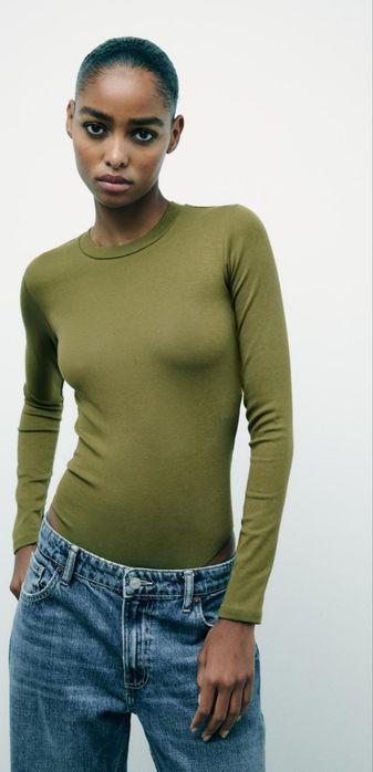 Zara базове боді , колір хакі,  лаванда , молоко, S,M, L
