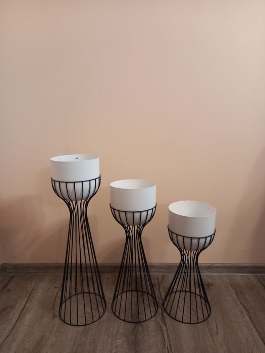 Kwietnik metalowe loft 3szt