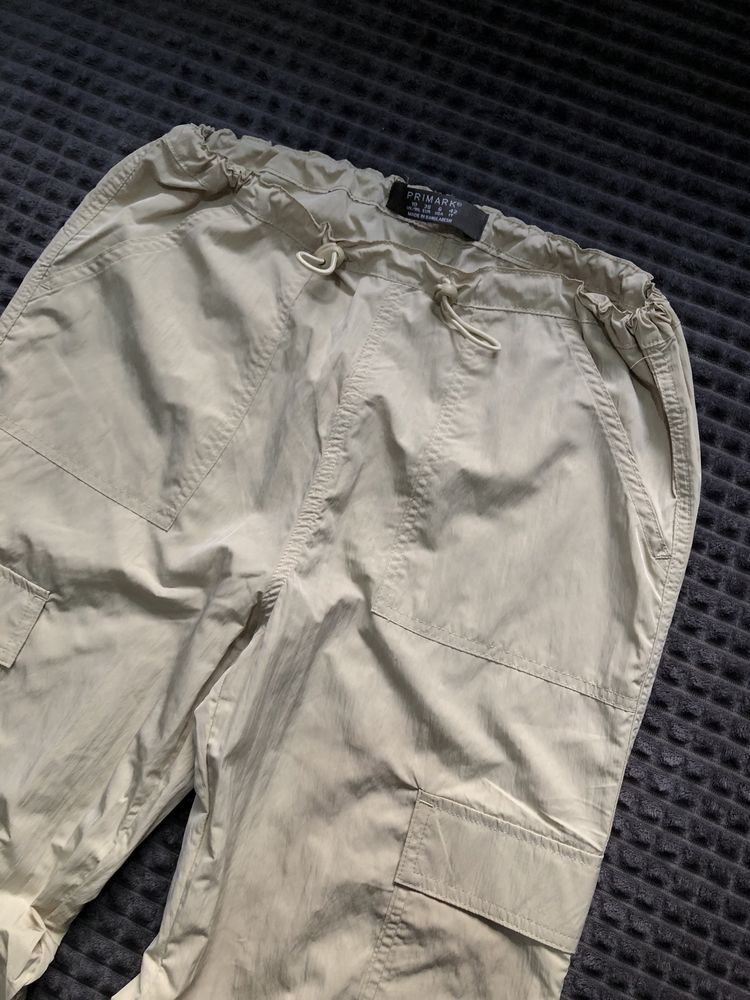 ZARA CARGO PARACHUTE Pants на утяжках женские штаны брюки карго парашю