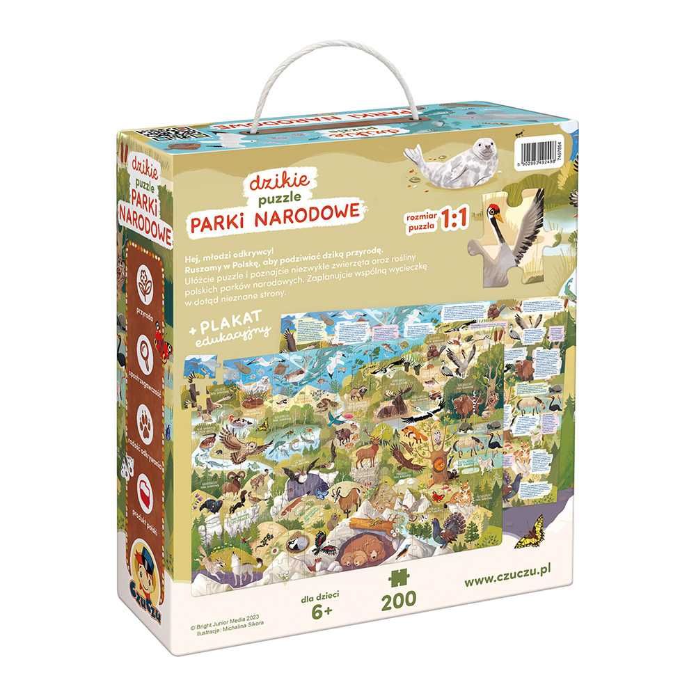 CZUCZU DZIKIE PUZZLE parki narodowe 200 elementów CZU CZU