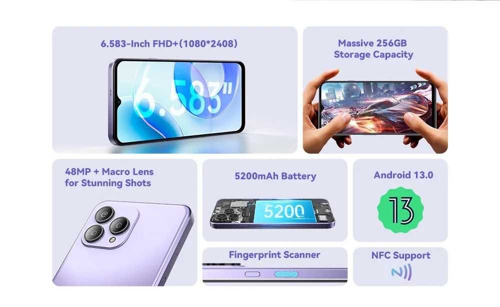 Nowe  CUBOT P80 16/256GB NFC DUAL SIM 4G 6,5" Komis Black Jack